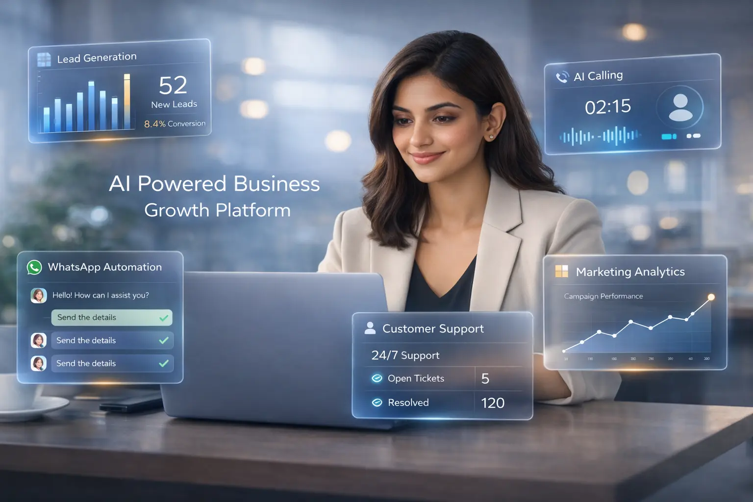 AI business automation dashboard